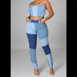 Denim 2 piece set